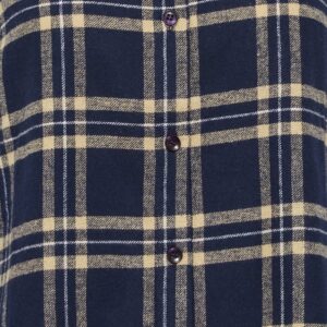 Pixiegirl Navy Blue & Yellow Check Boyfriend Shirt 16 Pixiegirl | Petite Women's Printed Tops