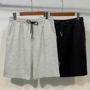 Plain Drawstring-Waist Shorts