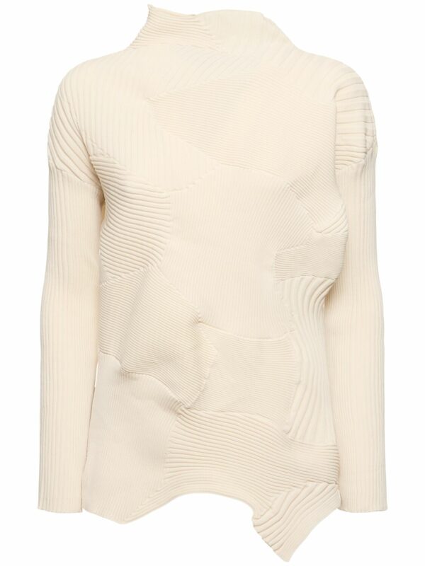 Pleated Asymmetrical L/s Top