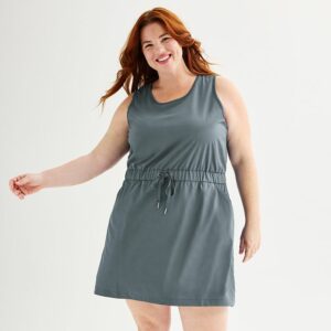 Plus Size Tek Gear® Cinch Waist Dress, Women's, Size: 3XL, Smokey Grey