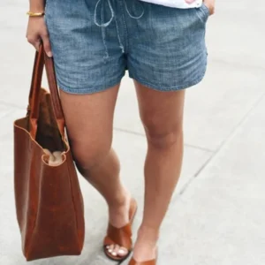 Pockets Casual Linen Shorts