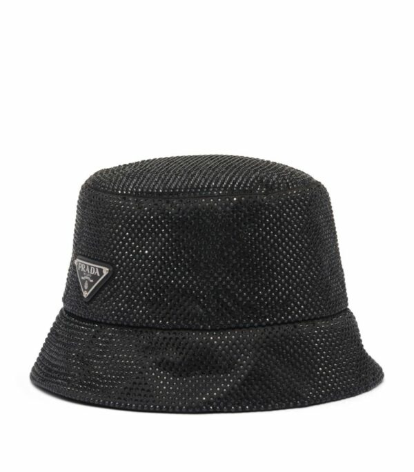 Prada Crystal-Embellished Bucket Hat