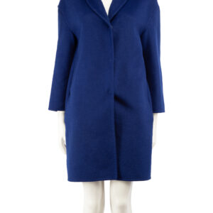 Prada Royal Blue Wool Mid Length Coat