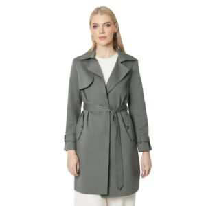 Principles Womens/Ladies Premium Belted Trench Coat (10 UK) (Grey)