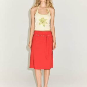 Printed halter-neck cropped top vanilla - Woman - S - MANGO