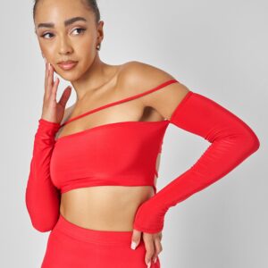 Public Desire Bardot Strappy Top Co-ord in Red