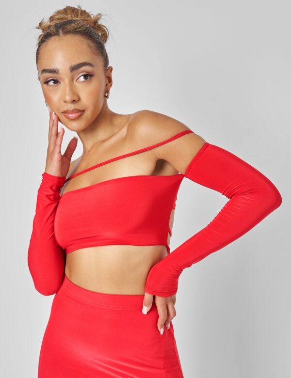 Public Desire Bardot Strappy Top Co-ord in Red