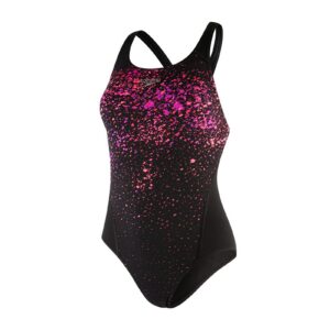 Women's Speckleflow Placement Racerback Swimsuit Black/Red