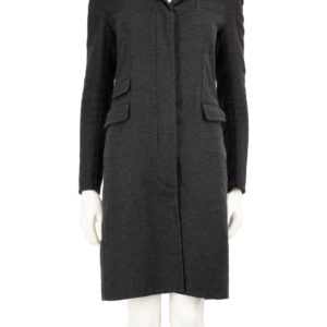 Ralph Lauren Dark Grey Wool Mid-Length Coat