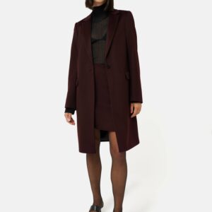 Relaxed Wool City Coat Oxblood