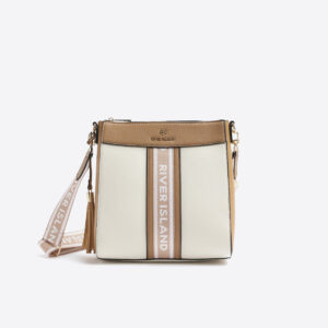 River Island Womens Cream Webbing Messenger Cross Body Bag