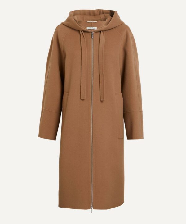 S Max Mara Women's Felpi Wool Hooded Coat 14