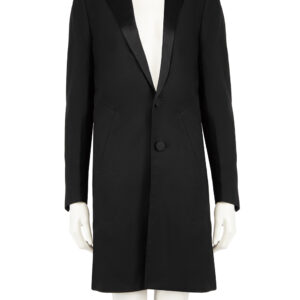 Saint Laurent Black Wool Mid-Length Blazer Coat