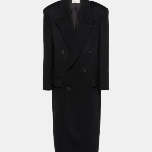 Saint Laurent Double-breasted virgin wool coat