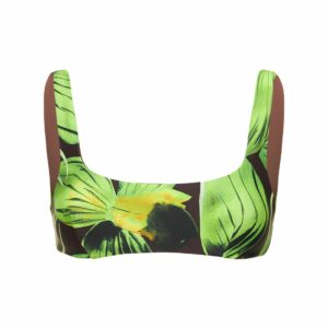 Scoop Printed Bikini Top