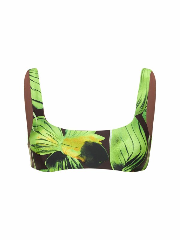 Scoop Printed Bikini Top