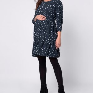 Seraphine Women's Polka Maternity Nursing Dress - Teal Dot