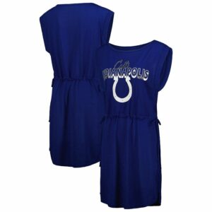 Women's G-III 4Her by Carl Banks Royal Indianapolis Colts G.O.A.T. Swimsuit Cover-Up, Size: Small, Blue