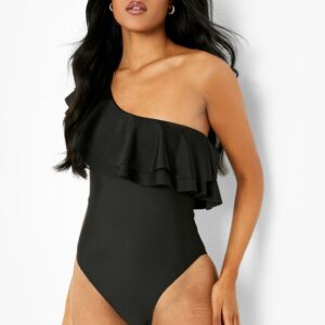 Womens Tall Frill Swimsuit - Black - 14, Black