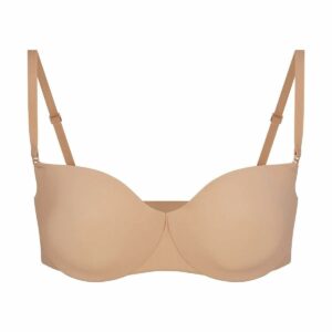 Skims Smoothing Strapless Unlined Bra In Clay Beige Size 36A/3 in Tan/Beige, Women's