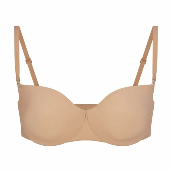 Skims Smoothing Strapless Unlined Bra In Clay Beige Size 36A/3 in Tan/Beige, Women's