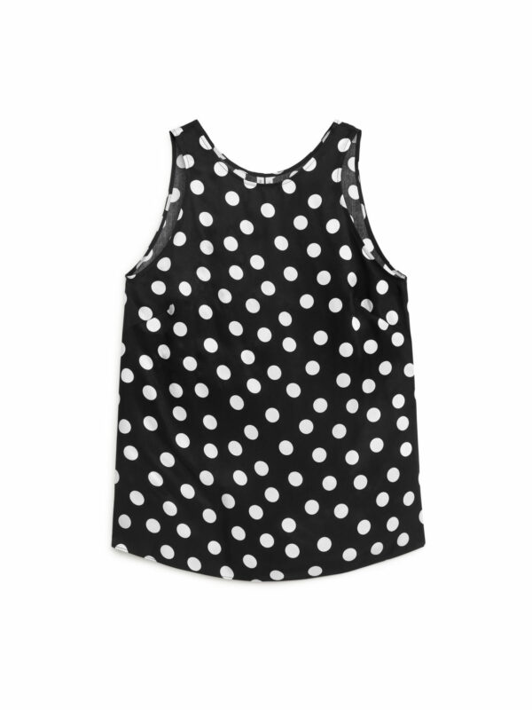 Sleeveless Printed Top - Black