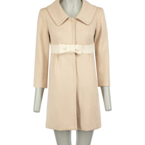 Smythe Beige Wool Bow Detail Coat