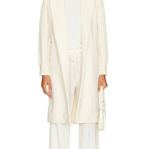 Splendid Ivy Sweater Mix Wool Coat in White. Size L.