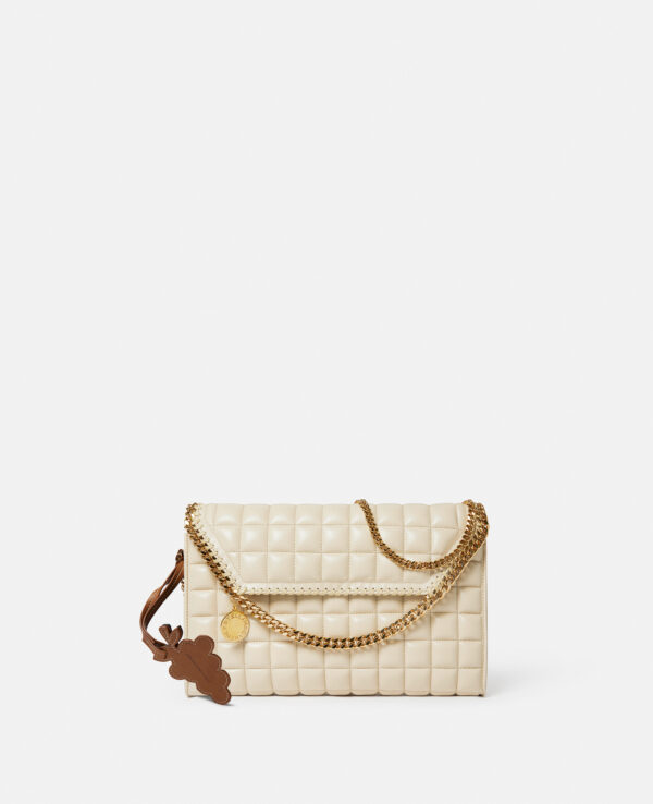 Stella McCartney - Falabella Square Quilted Wallet Shoulder Bag, Woman, Semolina