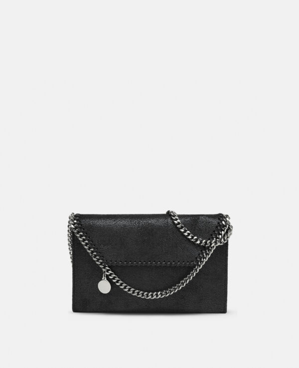 Stella McCartney - Falabella Wallet Crossbody Bag, Woman, Black