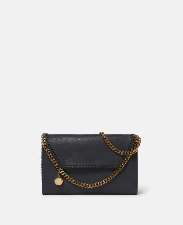 Stella McCartney - Falabella Wallet Crossbody Bag, Woman, Shadow Black