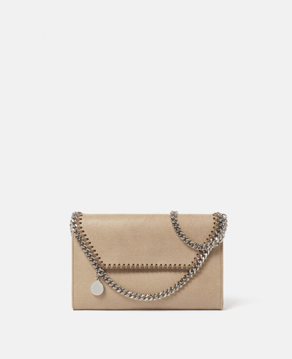 Stella McCartney - Falabella Wallet Crossbody Bag, Woman, Toffee brown