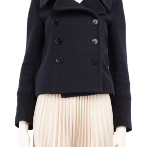 Stella McCartney Navy Wool Cropped Coat