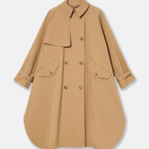 Stella McCartney - Pointed Collar A-Line Trench Coat, Woman, Fawn beige, Size: 44