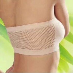 Strapless Wireless Mesh Panel Bra