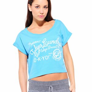 T-Shirts Beth Cropped T-Shirt in Carolina Blue / 12 - Tokyo Laundry