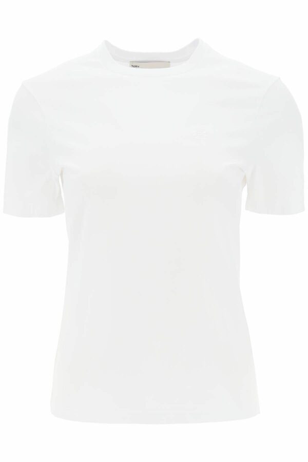 TORY BURCH regular t-shirt with embroidered logo