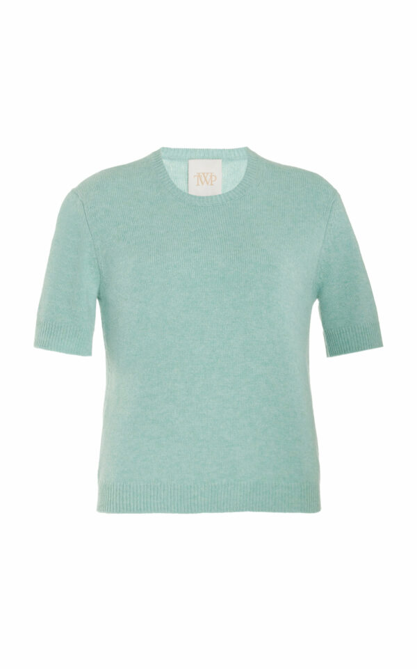 TWP - Audrey Cashmere T-Shirt - Light Blue - XS - Moda Operandi