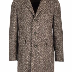 Tagliatore Herringbone Wool Blend Coat