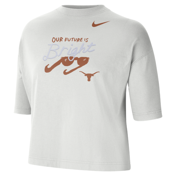 Texas Nike Women's College T-Shirt in Grey, Size: 2XL | FD4537-025