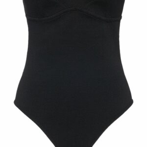 Textured Nylon Bustier Bodysuit