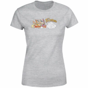 The Flintstones Family Car Distressed Women's T-Shirt - Grey - XL