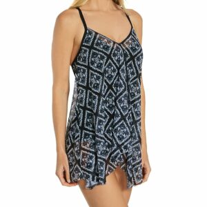 Beach House Women's Diamond Daze Calista Drape One Piece Swimsuit Swim Dress in Black (H23861) | Size 8 | HerRoom.com