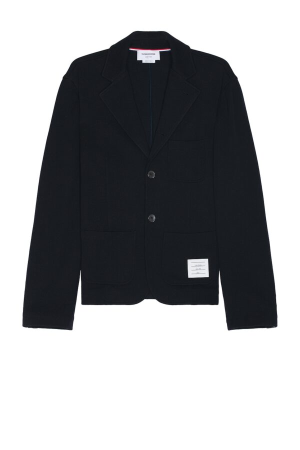 Thom Browne Sport Coat In Wool Milano in NAVY - Navy. Size 1 (also in ).