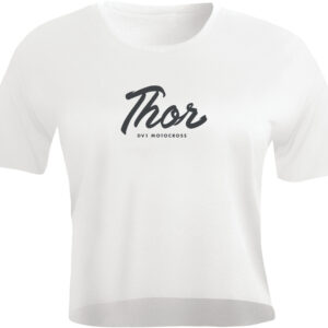 Thor Script Crop Ladies T-Shirt, white, Size XL for Women