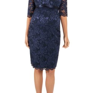 Tiffany Rose Amelia Lace Maternity Cocktail Dress in Navy at Nordstrom, Size 3