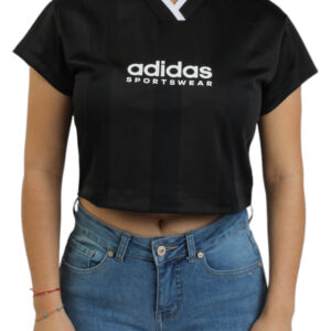 Tiro Colorblock Cropped T-Shirt Black