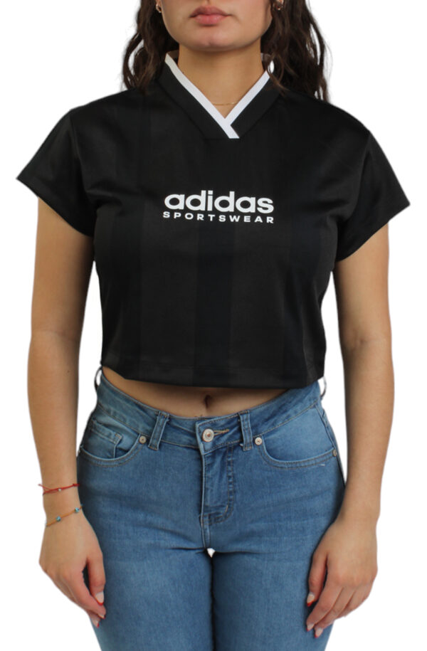 Tiro Colorblock Cropped T-Shirt Black