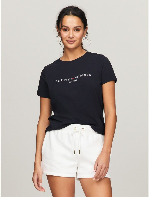 Tommy Hilfiger Women's Embroidered Tommy Logo T-Shirt - Navy - S