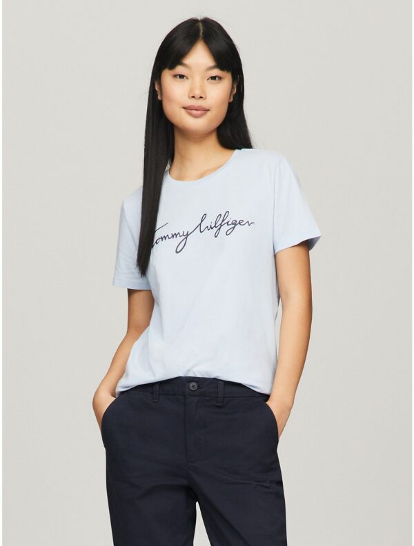 Tommy Hilfiger Women's Signature Crewneck T-Shirt - Blue - XS